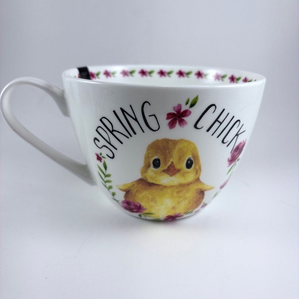 Portobello By Inspire Spring Chick Bone China Mug Floral Tea Cup